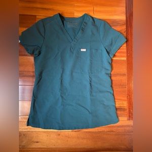 FIGS ORIGINAL CARIBBEAN BLUE CATARINA SCRUB TOP